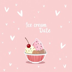 ice cream 2D illustration