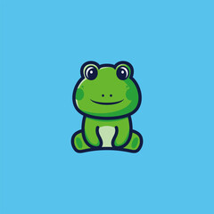 Cute sitting animal cartoon character design Vector