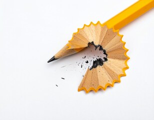 Broken pencil lying next to a sharp new pencil on white background, failure and restart