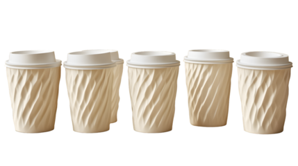 Stock photo of coffee cups takeaway coffee disposable cups hot drinks coffee to go caffeine beverage cups isolated on transparent background