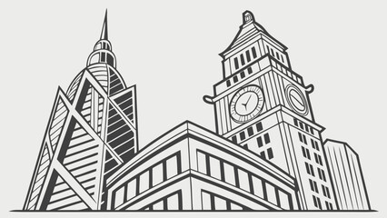 Fototapeta premium sketch of the cathedral