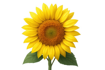 Obraz premium Beautiful sunflower blooming, with transparent background, perfect for nature and floral-themed projects