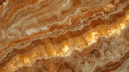 Captivating brown onyx texture showcases intricate natural patterns, making it ideal for luxurious design and artistic projects.