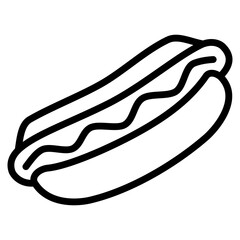 Hot Dog  Icon Element For Design
