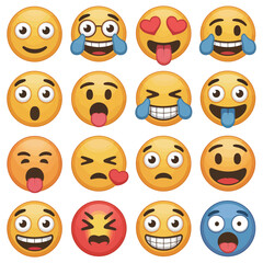 Fototapeta premium set of smileys