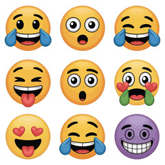 set of smileys