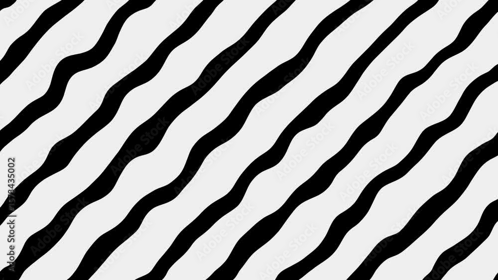 Poster this video features a seamless animation of diagonal black and white wavy stripes. the stripes are a