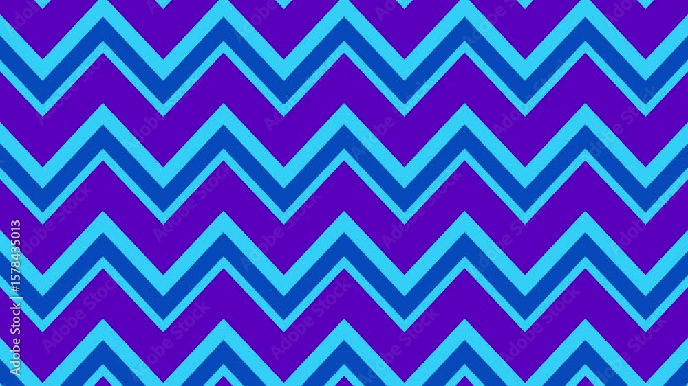 Poster a simple, repeating chevron pattern animation with purple and blue colors. perfect for background lo