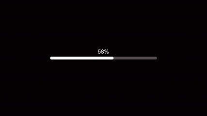 progress bar animation with alpha channel on a transparent background, 4k Video, Animated progress bar from 0 to 100 increasing percentage.

 - Powered by Adobe