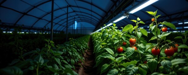 night storm disrupts automated greenhouses, sensors fail, artificial lighting short circuits, tomatoes wilt in darkness