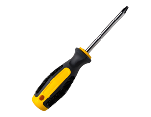 Phillips head screwdriver tool on black