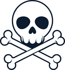 Skull bone Vector Illustration Design