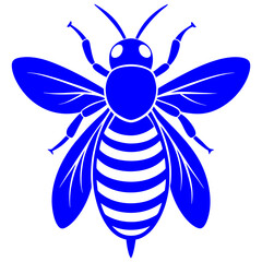 Black and white bee silhouette collection illustration