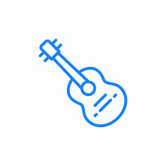 acoustic guitar icon sign vector