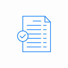 checked document icon sign vector