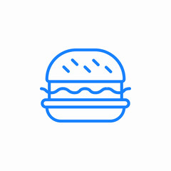 classic burger icon sign vector