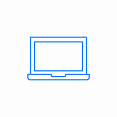 open laptop icon sign vector