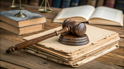 Understanding legal system gavel law books justice scales concept for legal professionals and students