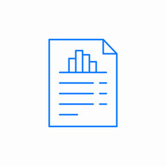 report graph icon sign vector