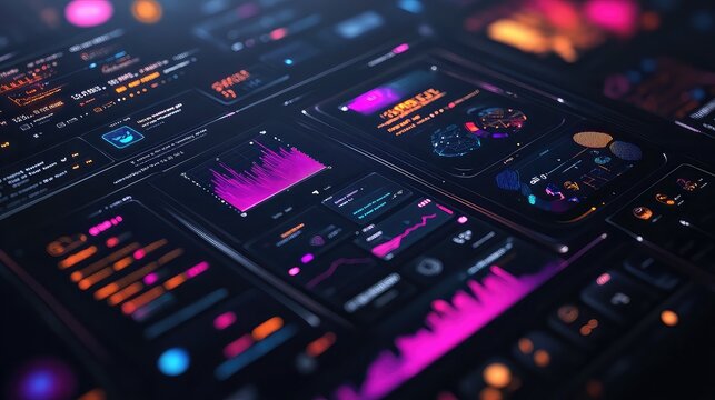 Futuristic adaptive mobile UI concept with smart layout adjustments, AI-curated content, user behavior tracking, and seamless cross-device experience design