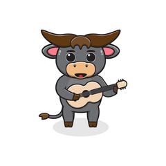 Cute cartoon animals with guitars. Cute animal vectors. Illustrations featuring various animals. Animals playing musical instruments. Cartoon animals playing music
