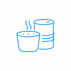 soup bowl icon sign vector