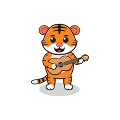 Cute cartoon animals with guitars. Cute animal vectors. Illustrations featuring various animals. Animals playing musical instruments. Cartoon animals playing music