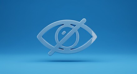Eye icon hidden visibility concept