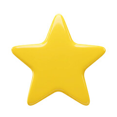 Yellow Star Icon Isolated