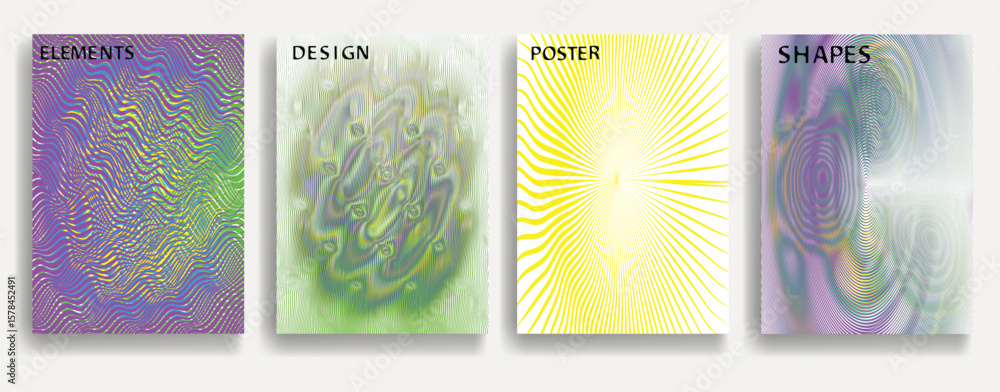 Poster abstract flow lines background . wavy stripes . striped linear pattern . poster collection with smoo