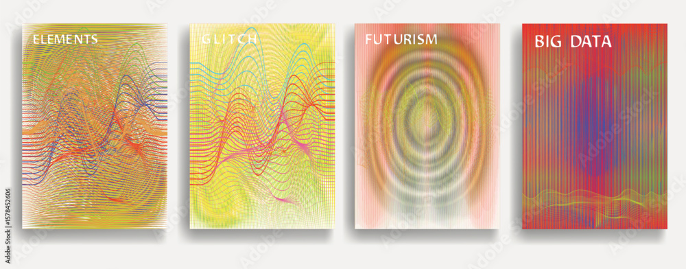 Poster abstract flow lines background . wavy stripes . striped linear pattern . poster collection with smoo