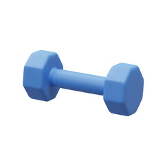 Blue Hexagonal Fitness Dumbbell