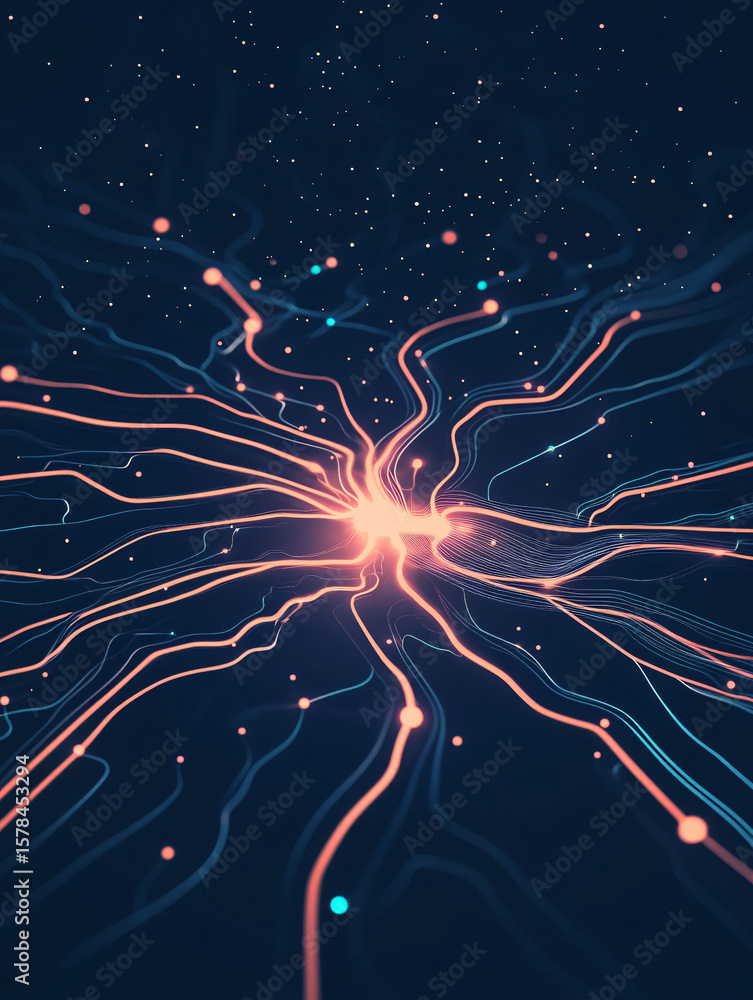 Poster futuristic digital background. artificial intelligence concepts.