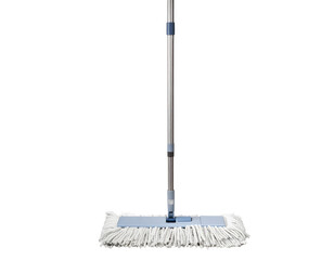 Isolated white mop on black background