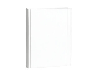 Blank white book cover against black