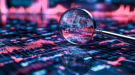 Digital data analysis with magnified focus on stock market trends