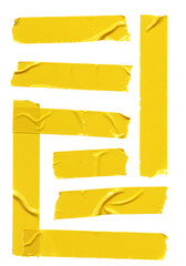 Abstract Yellow Tape Pattern