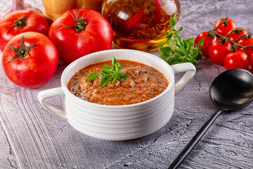 Gazpacho - cold Spanish tomato soup