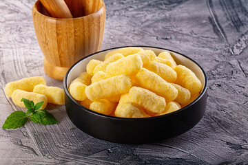 Golden crispy sweet corn sticks