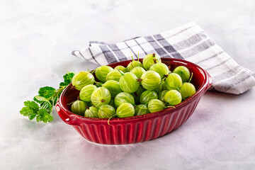Ripe sweet juicy green gooseberry