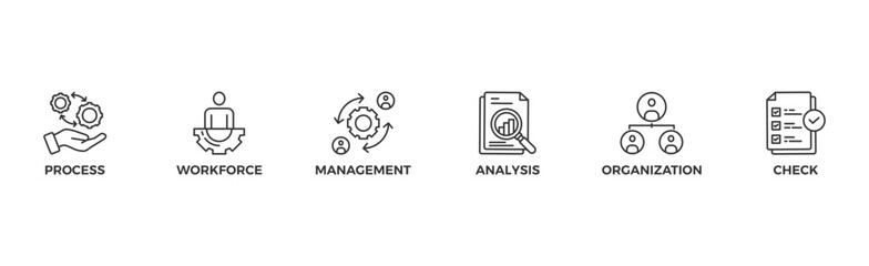 Total quality management banner web icon