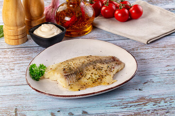 Steamed dietary tilapia fish fillet