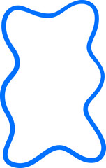 Line Art Rounded Blob Frame Outline