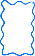 Line Art Wavy Block Frame With Ripple Edge