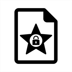 Data protection icon vector editable