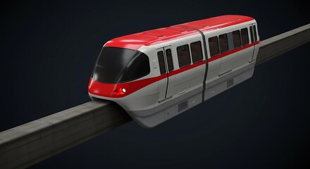 Modern monorail train transportation