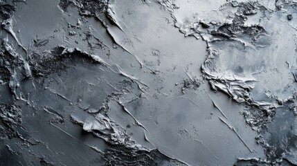 Fototapeta premium Concrete gray background. Venetian decorative plaster. Top view. Free space for text.