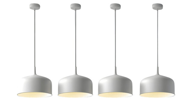 Modern pendant ceiling lamps on a plain transparent background isolated product stock photo png cut out