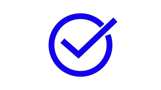 Green check mark icon for web design, a correct choice symbol