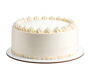 Elegant white cake on black background